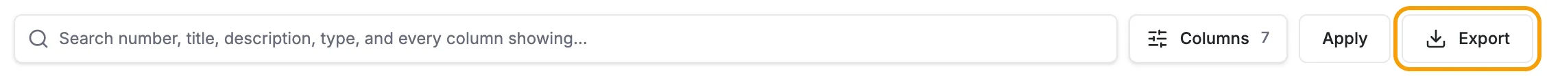 The Export button